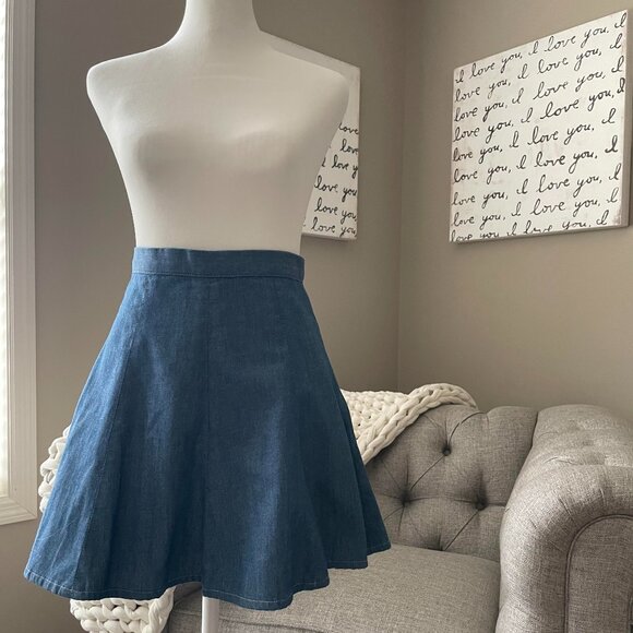 rag & bone Suki Denim A-Line Mini Skirt, Size 24